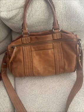Johnny Was brown soft leather purse or hand bag